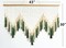 Large Macrame Wall Hanging Boho Wall decor, Large Tapestry Tassel Wall Hanging with Wood Beads,Wall art Decor for Bedroom Living Room, 43" W x 30" H (Green-triangle)